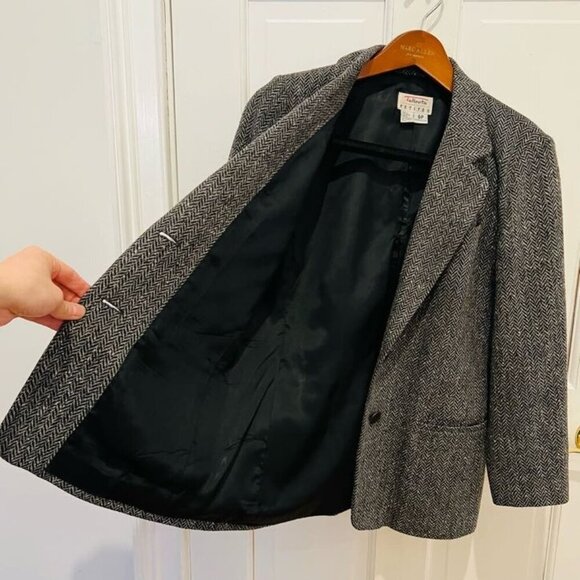 Vitnage Talbot's Donegal Wool Tweed Blazer Jacket Made in USA Size 6P - Picture 10 of 16